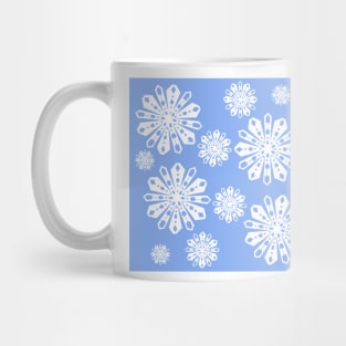 Dreidel Paper Snowflakes - Happy Hanukkah - Light Blue Mug